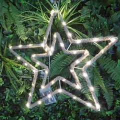 LED Hemp Rope Lights Xmas Decoration Battery Operated Holiday Garden Home Wall Room Hanging Décor