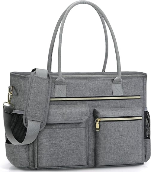 Women’s 15.6" Laptop Tote Bag – Teacher, Nurse & Work Briefcase with Insulated Pocket