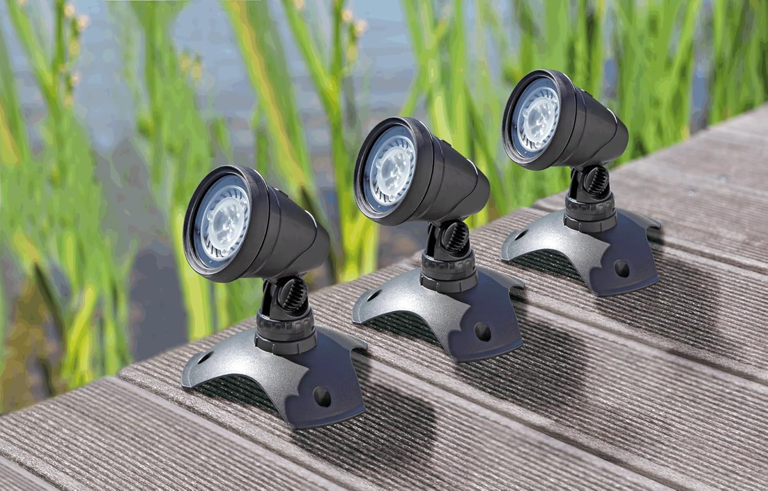 3 LED Set 3 - Underwater Lighting and Garden Lighting with Warm White Light Accents, Ideal for Garden Pond, Swimming Pond, Fish Pond, Pool, Fountain and Outdoor Use