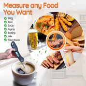 Digital Instant Read Meat Thermometer Navy Blue – Fast, Accurate, Foldable Probe