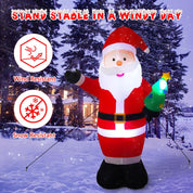 Rotating LED festive lights Santa inflatable display