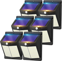 144 LED Solar Security Lights, Motion Sensor, 3 Modes, Waterproof Wall Lighting for Garden, Fence, Front Door, Yard, Garage