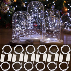 6 Pack Battery Operated Fairy Lights, 7ft 20LED Warm White String Lights, Waterproof Silver Wire for Bedroom and Outdoor