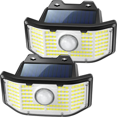 2-Piece Solar Security Lights with Motion Sensor - IP65 Waterproof, 270° Wide Angle for Garden, Yard & Pathway