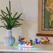 Christmas table decoration with Santa and reindeer