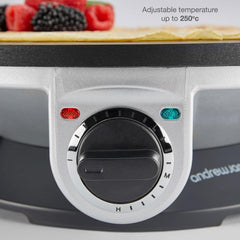 13 Inch Black Electric Crepe & Pancake Maker 1200W – Adjustable Temperature Hotplate