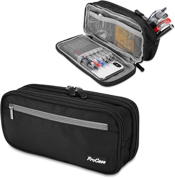 Two-Layer Pencil Case Pen Bag, Large Capacity Stationery Organizer for School & Office