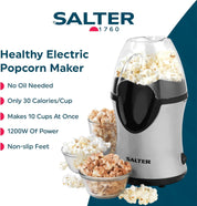 Salter EK2902 Electric Popcorn Maker – Silver 1200W