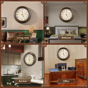 30CM Vintage Silent Wall Clock – Non-Ticking, Easy Read Quartz Clock for Home & Kitchen