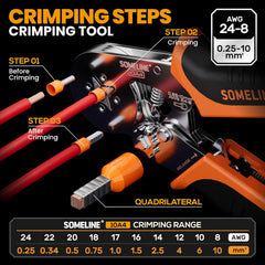 Ferrule Crimping Tool Kit 36 Sizes AWG 24–8
