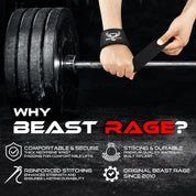 Weight Lifting Straps – Padded Cotton Gel Wrist Support for Gym, Deadlift & Powerlifting