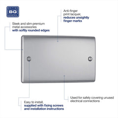 BG Electrical Double Blank Plate