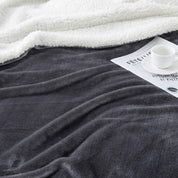 Aspire Homeware Sherpa Fleece Throw Blanket, Soft Fluffy Grey King Size 200x240cm