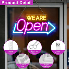 LED Neon WE ARE OPEN Sign 16