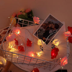 Rose Flower LED String Lights, 9.8ft Battery Operated Fairy Garland for Romantic Home & Event Décor