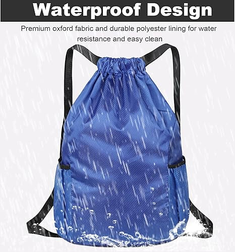 Drawstring Gym Bag – Waterproof Swim & PE Sports Bag for Kids, Adults, Unisex