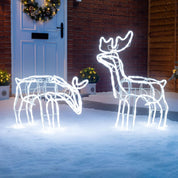 Festive decorative lights UK reindeer family set