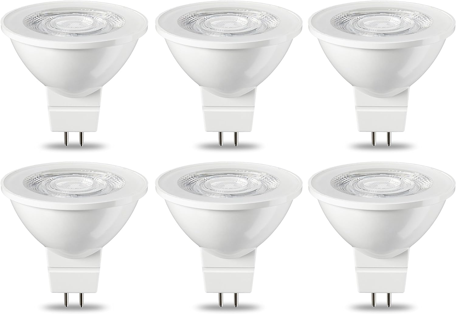 Amazon Basics 6-Pack LED GU5.3 MR16 Spotlight Bulbs, 4.5W (35W Equivalent), Warm White, Non-Dimmable