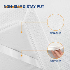 Double Memory Foam Mattress Topper – 7.5cm Firm Support Pad with Bamboo Cover