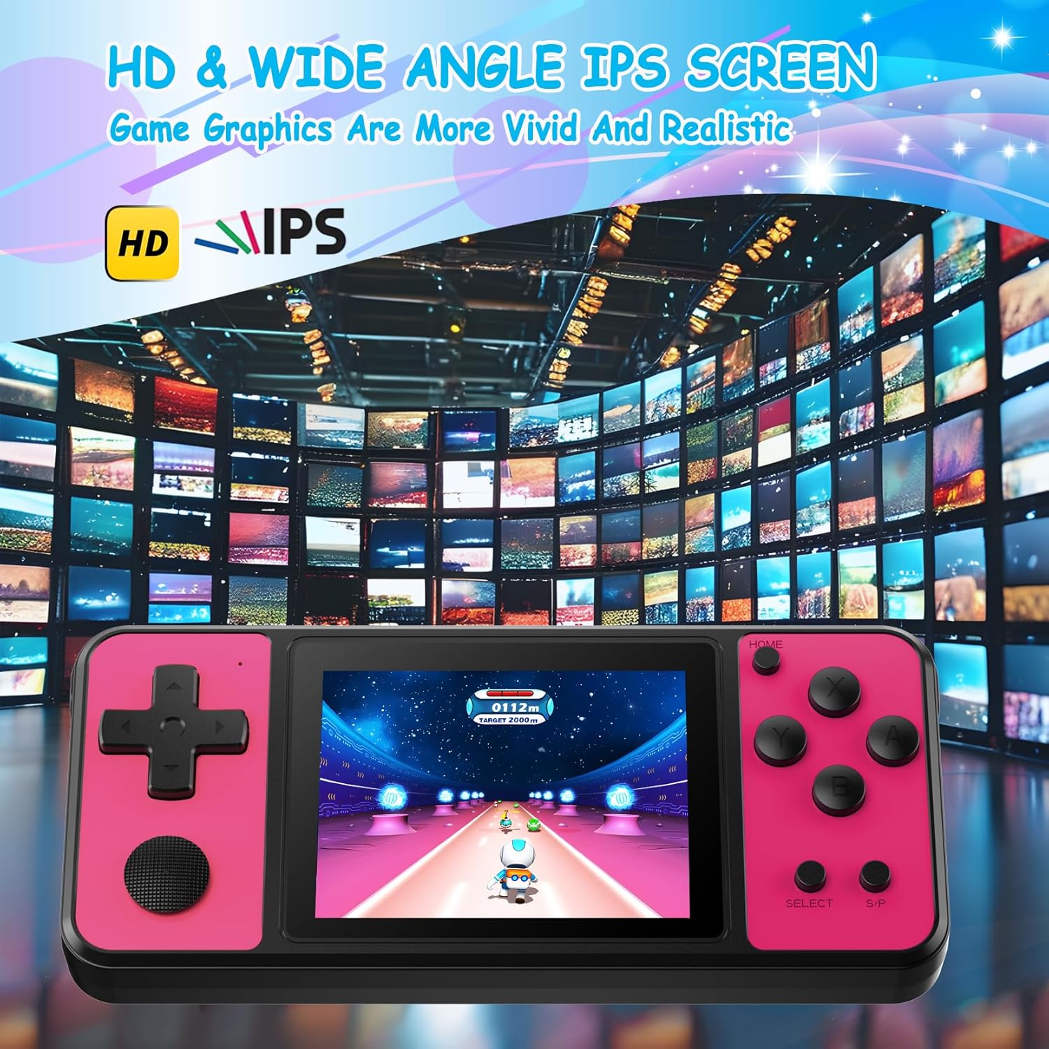 32-Bit Handheld Game Console – 139 Built-in Retro Games, 3.0" Screen, Rechargeable