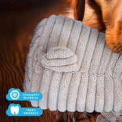Plush Squeaky Dog Toy – Soft, Durable & Ribbed for Small and Medium Dogs
