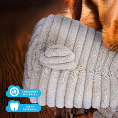 Plush Squeaky Dog Toy – Soft, Durable & Ribbed for Small and Medium Dogs