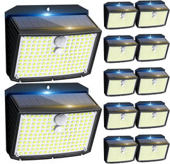 Solar Security Lights, 158 LED Solar Motion Sensor Lights, 3 Modes Solar Lights Outdoor Garden, IP65 Waterproof (4 Pack)