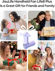 Portable Handheld Mini Fan with 4500mAh Powerbank – Purple