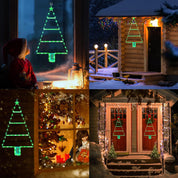 Timer-controlled ladder Christmas lights for windows and doors