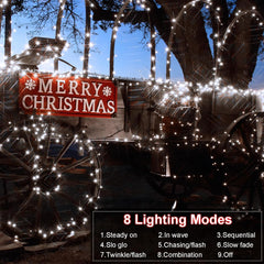 2 Pack Cool White Battery Fairy Lights 5M 50 LED Green Wire with Remote