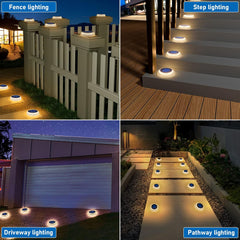4 pack Solar Garden Lights - 2700K Warm White LED Outdoor Lighting
