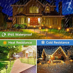 Solar Garden Lights, 4-Pack Outdoor Solar Lights, Auto On/Off, 400mAh Waterproof IP65 Solar Powered Lights, Easy Installation