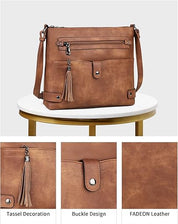 Large Crossbody Bag for Women – Designer Leather Shoulder Purse with Multi Pockets