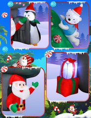 Rotating LED festive lights outdoor inflatable display
