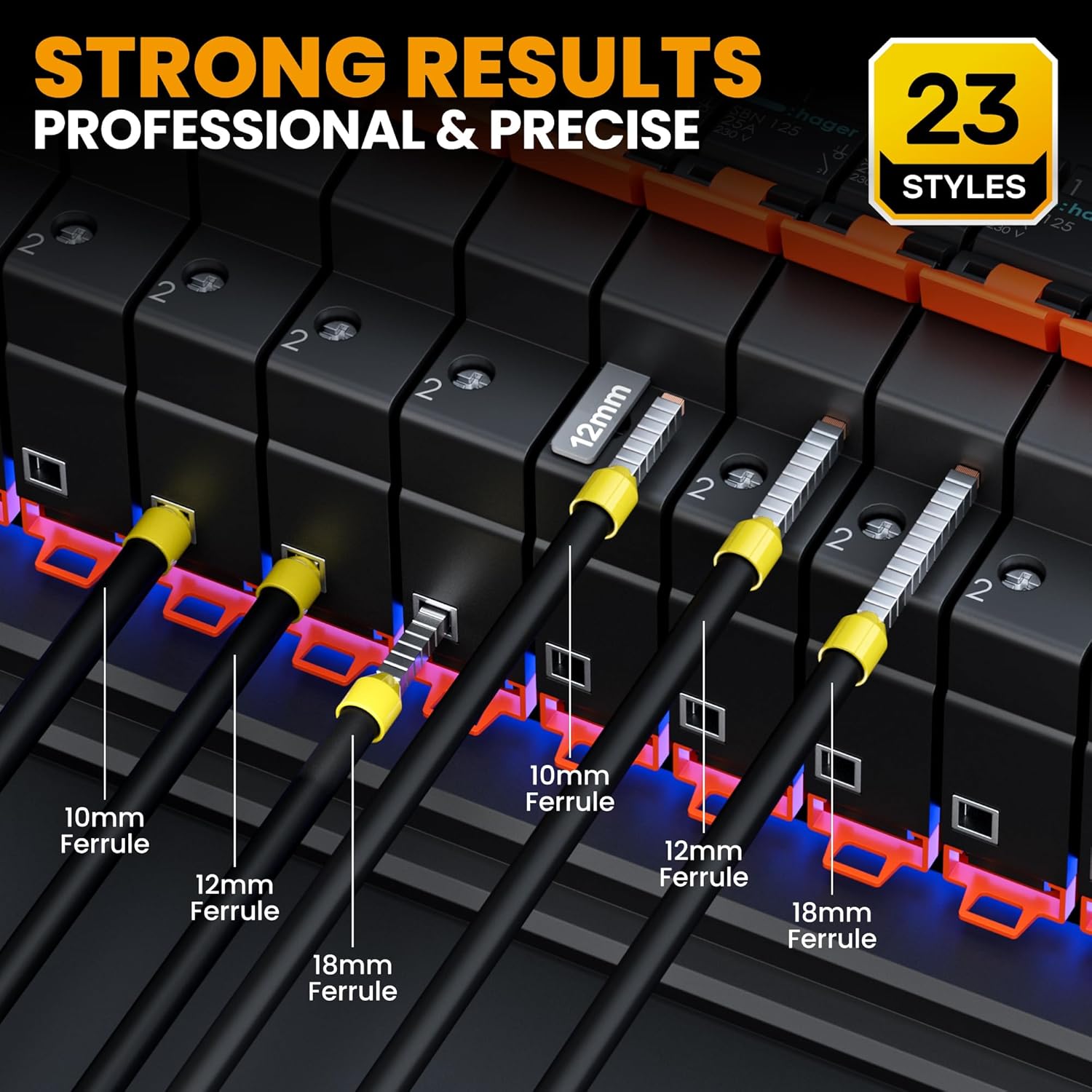 SOMELINE Ferrule Crimp Tool Kit 0.25–10mm² – 23 Types