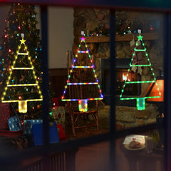 Cordless 2ft green LED ladder tree lights