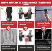 Double Layer Leather Weight Lifting Wrist Straps – Padded Hooks for Deadlift & Powerlifting