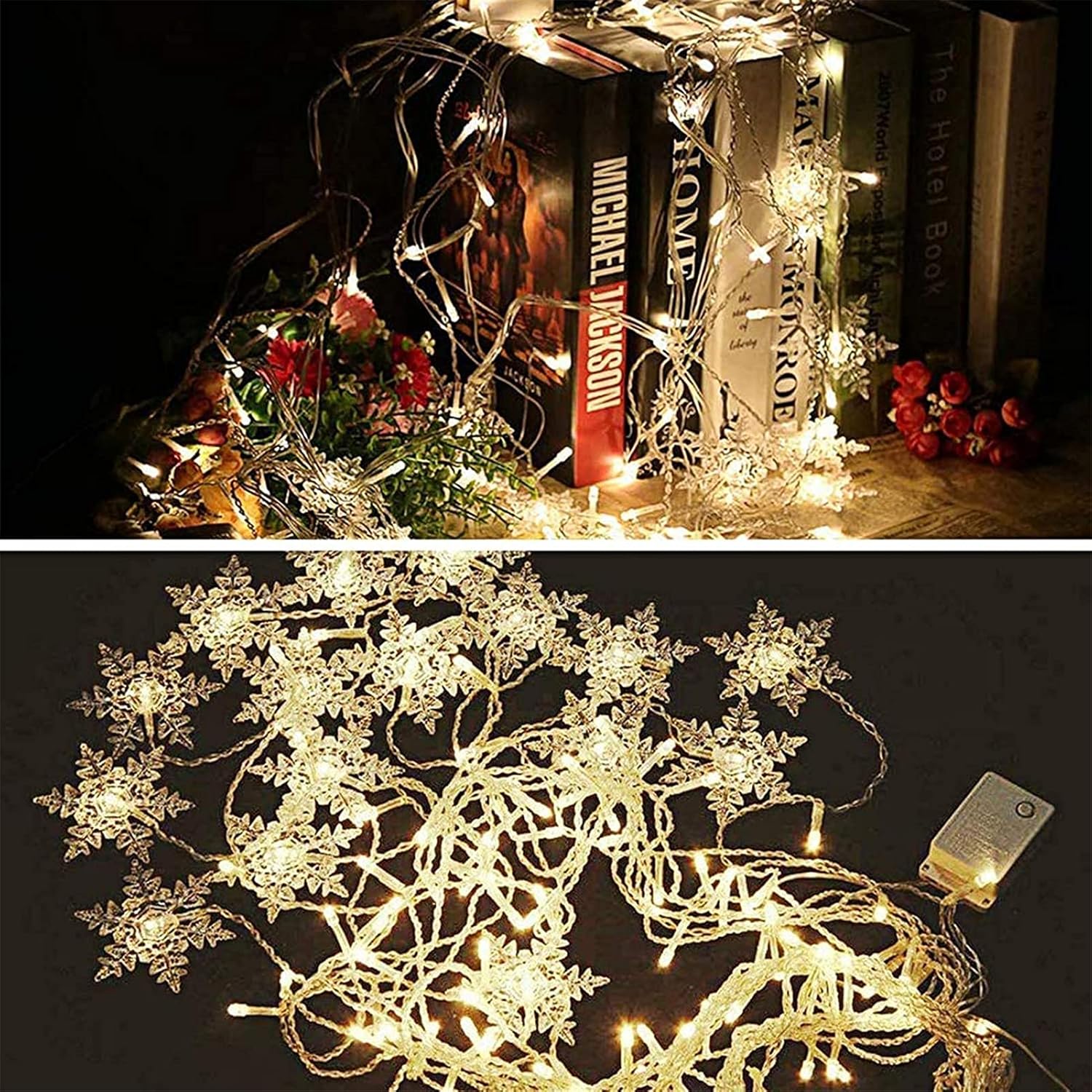 IP44 waterproof warm white festive curtain lights
