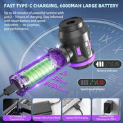 JEMORA Handheld Vacuum Cleaner Black 22000Pa Cordless Car & Home