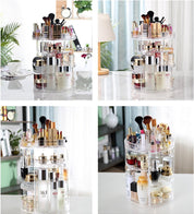 360° Rotating Makeup Organizer – Large Adjustable 8-Layer Cosmetic Storage Box