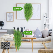 Huryfox Artificial Hanging Fern Vine – Faux Ivy Greenery for Indoor & Outdoor Home Décor
