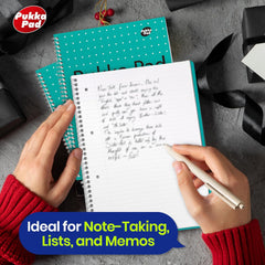 A4+ Metallic Jotta Notebook, 200 Pages, 80 GSM, Lined & 4-Hole Punched, Wirebound