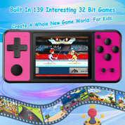 32-Bit Handheld Game Console – 139 Built-in Retro Games, 3.0" Screen, Rechargeable