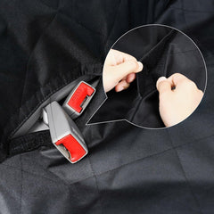 Dog Car Seat Cover – Waterproof, Scratch-Proof, Nonslip Hammock for Back Seat, Black