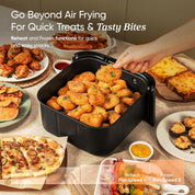 Air Fryer TurboBlaze 6L – Compact Oil-Free Cooker with 9 Functions, 5 Fan Speeds, 110+ Recipes, Non-Stick & Dishwasher Safe