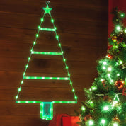 2ft green LED ladder Christmas tree lights for indoor and outdoor use