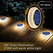 4 pack Solar Garden Lights - 2700K Warm White LED Outdoor Lighting