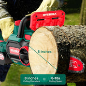 HYCHIKA Power Tool Combo Kit, Mini Chainsaw Cordless, 8 Inch Brushless Electric Chainsaw, 18V Cordless Chain Saws, 18V Battery, Charger, Hand Chiansaw for Tree, Garden, Wood Cutting