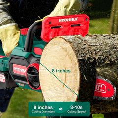 HYCHIKA Power Tool Combo Kit, Mini Chainsaw Cordless, 8 Inch Brushless Electric Chainsaw, 18V Cordless Chain Saws, 18V Battery, Charger, Hand Chiansaw for Tree, Garden, Wood Cutting
