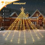 Christmas Tree Lights 340 LED Warm White Outdoor Fairy Lights with Star & Remote